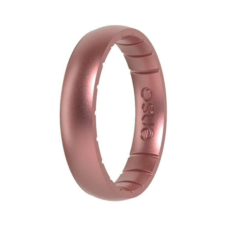 Thin Aura Ring - Nocturne Bloom