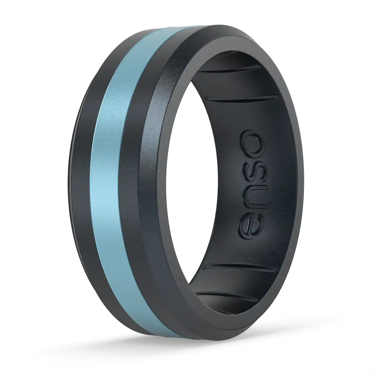 Axis Cancer Awareness Ring  - Black Pearl & Aquamarine