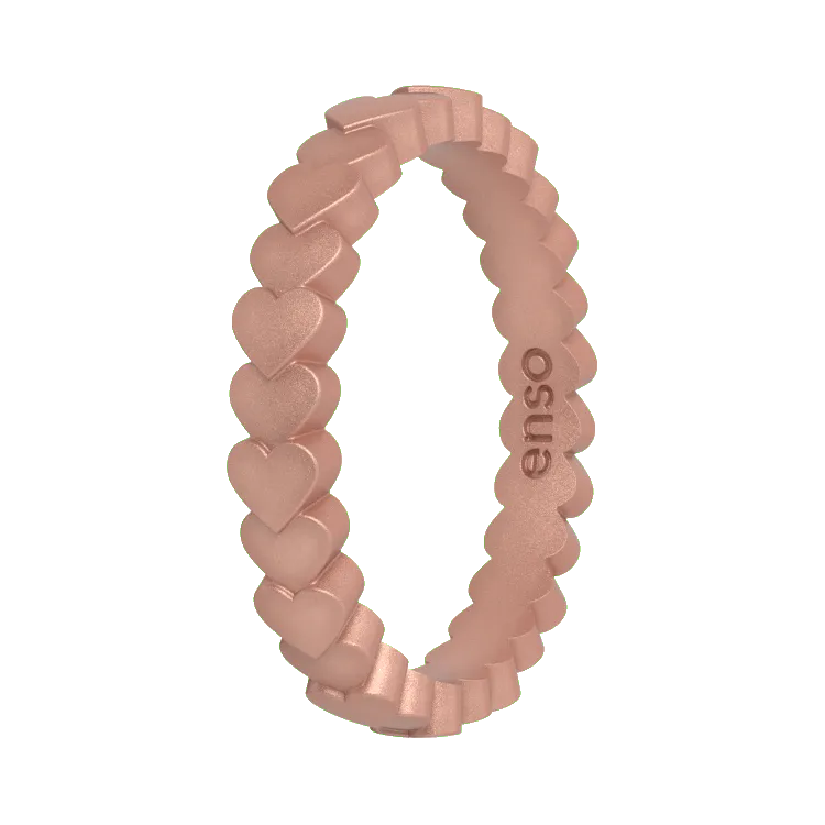 Hearts Ring - Metallic Rose Gold