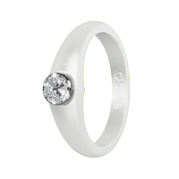 Gemstone Ring - White Pearl & Silver