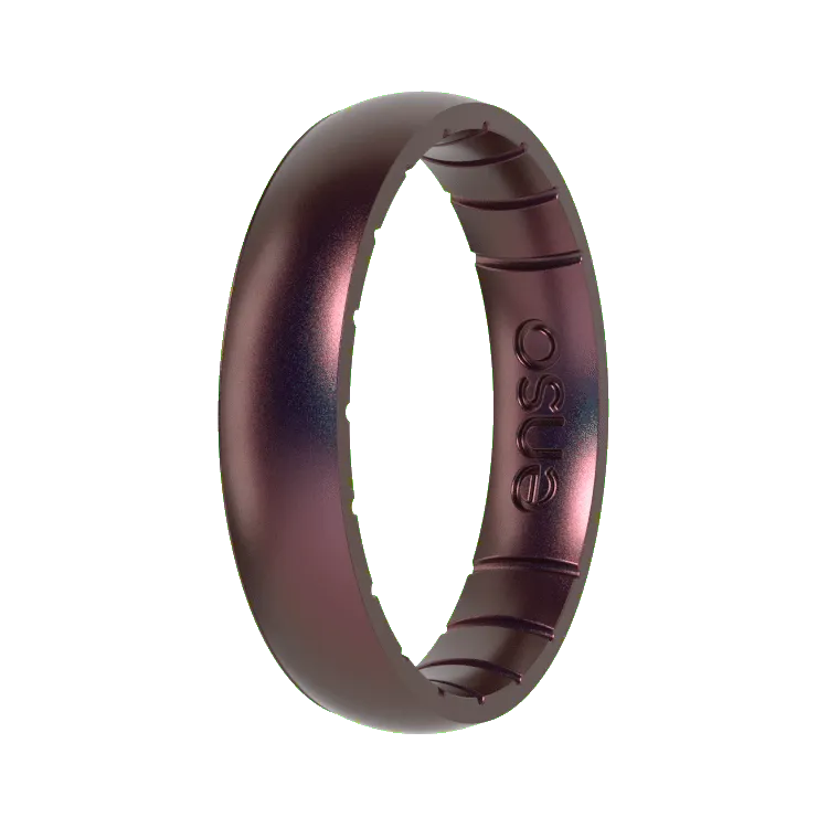 Thin Aura Ring - Velvet Nightfall