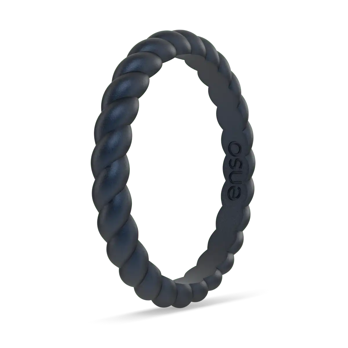 Braided Ring - Metallic Deep Navy