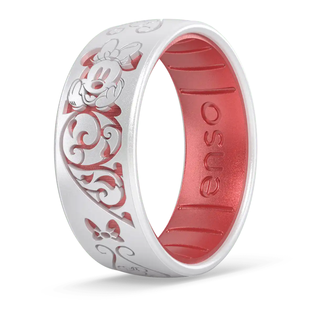 Minnie Mouse Flourish Heart Disney Ring - Pearl