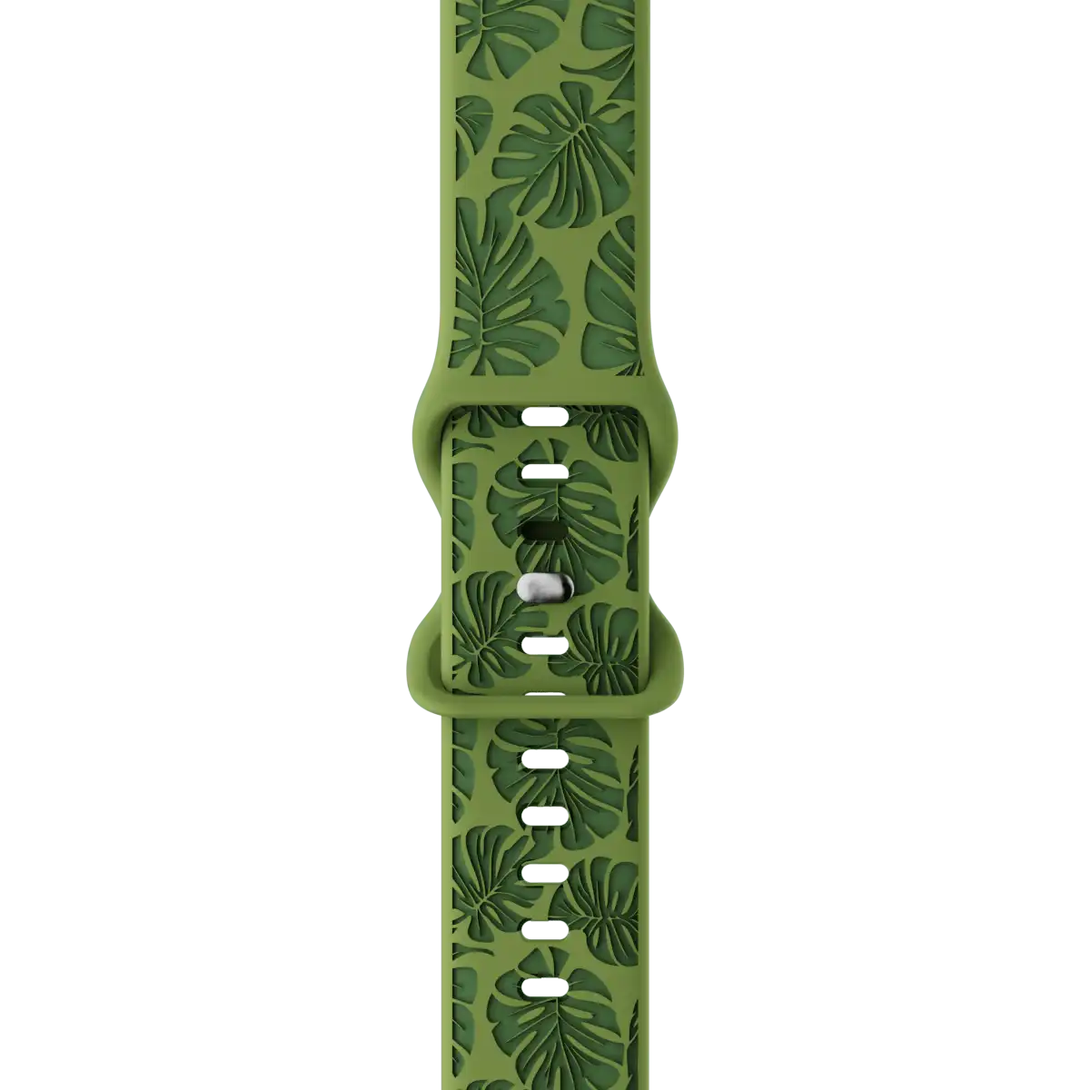 Silicone Sport Apple Watch Band - Monstera Leaf