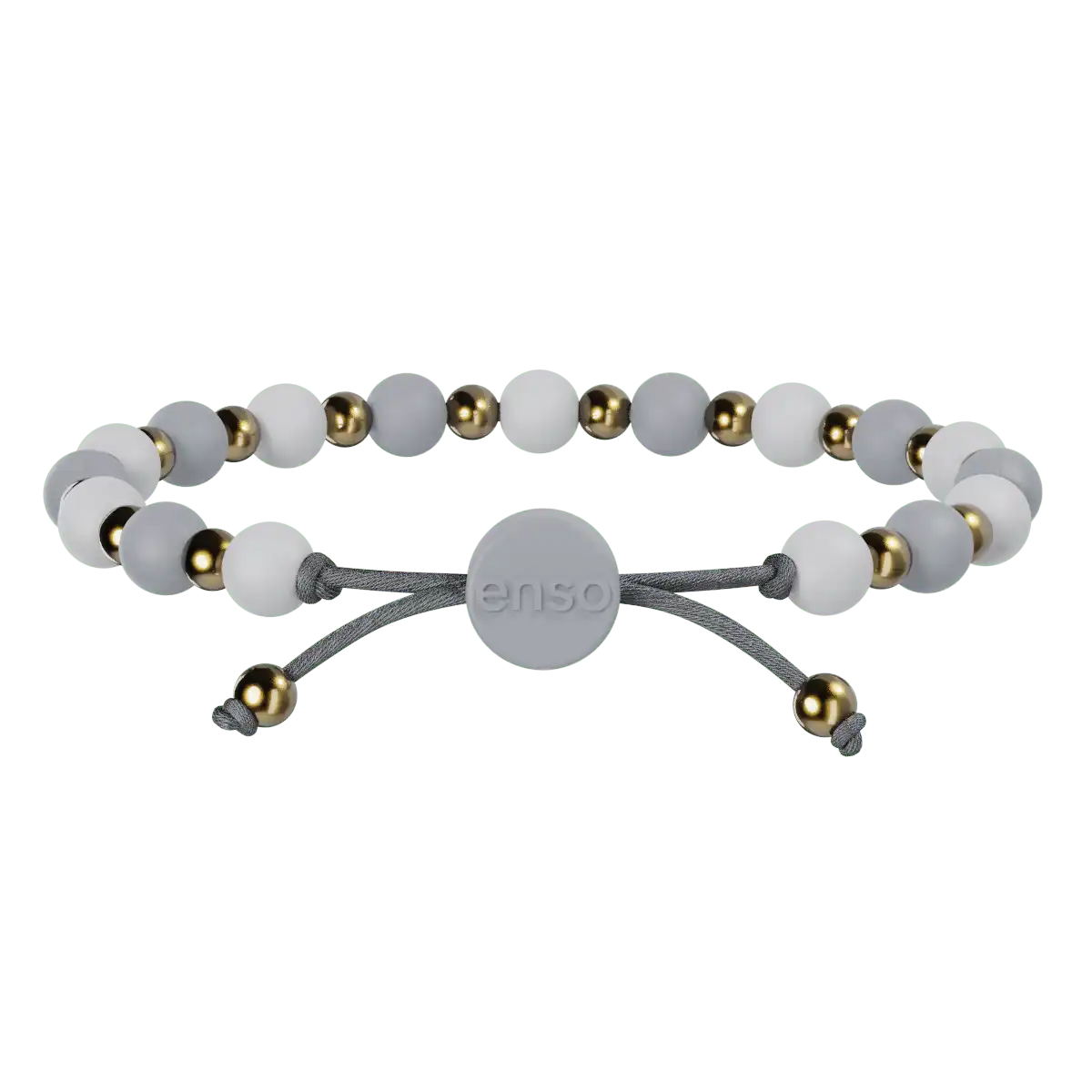 Slider Bracelet - White, Misty Gray & Gold