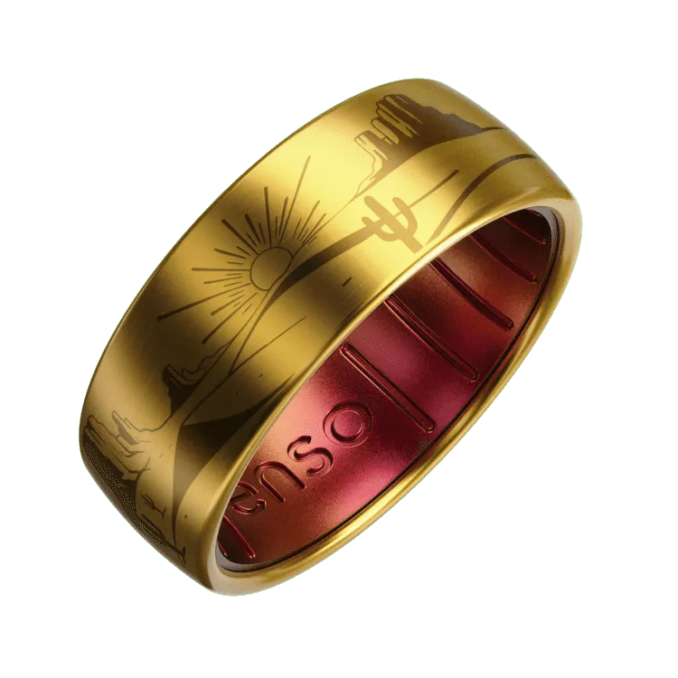 Wild West Metal Hybrid Ring - 18K Gold Plated Titanium