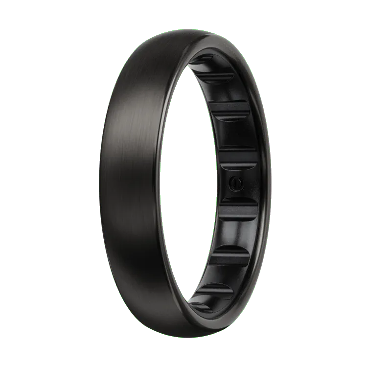 Thin Metal Hybrid Ring - Black Zirconium