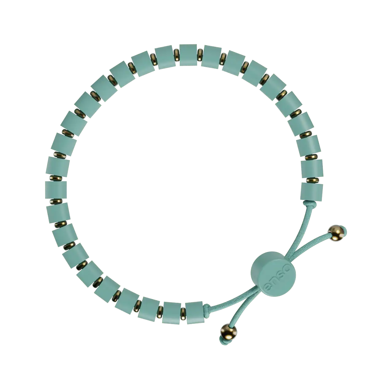 Heishi Slider Bracelet - Tropical Mist & Gold