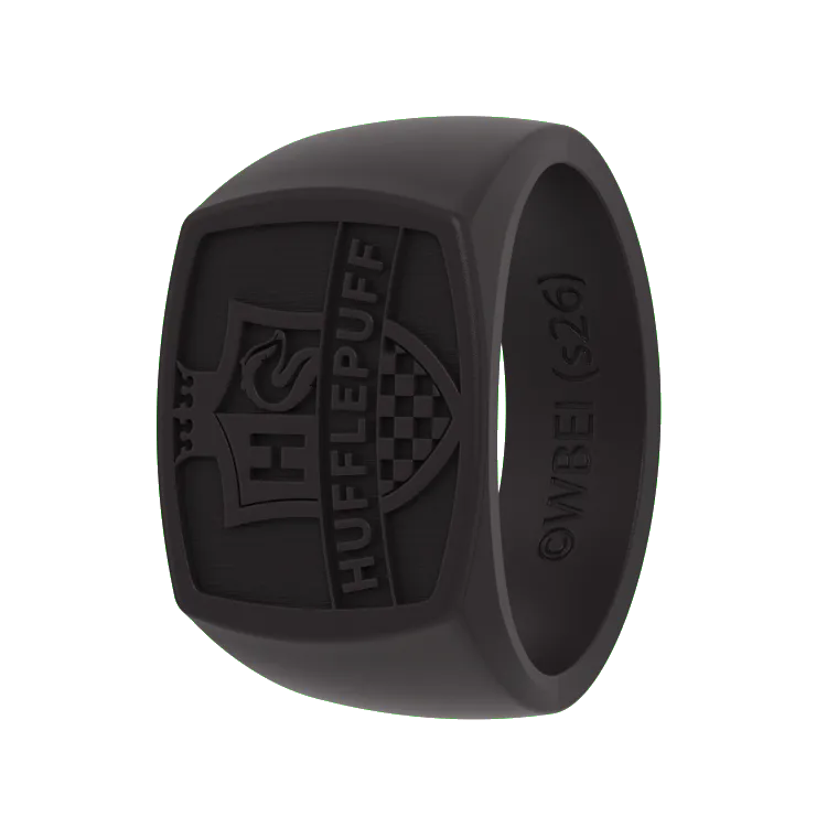 Hufflepuff Harry Potter Grand Signet Ring - Black