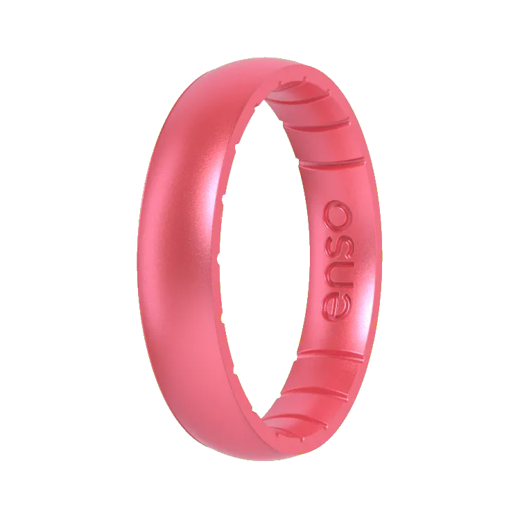 Thin Aura Ring - Roseglow