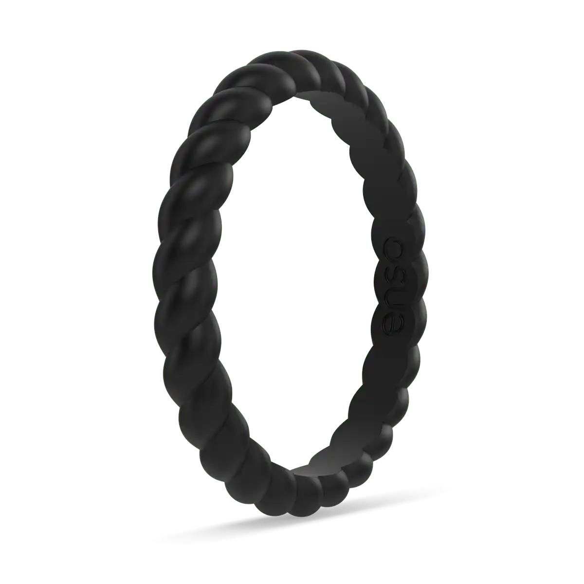 Braided Ring - Obsidian