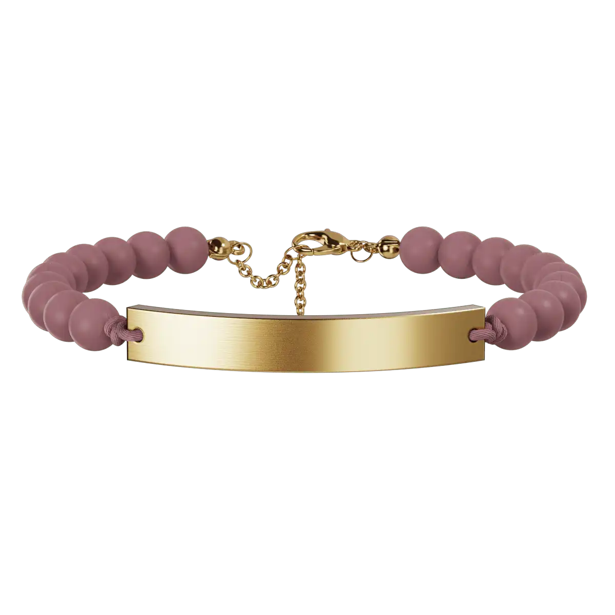 Engravable Bar Bracelet - Peony & Gold