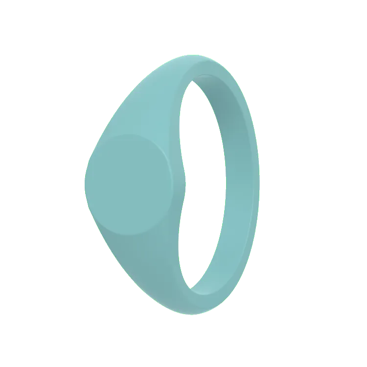 Small Signet Ring - Cyan