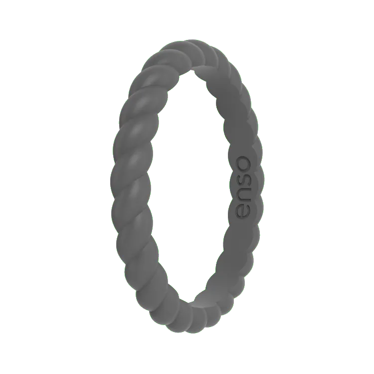 Braided Ring - Charcoal