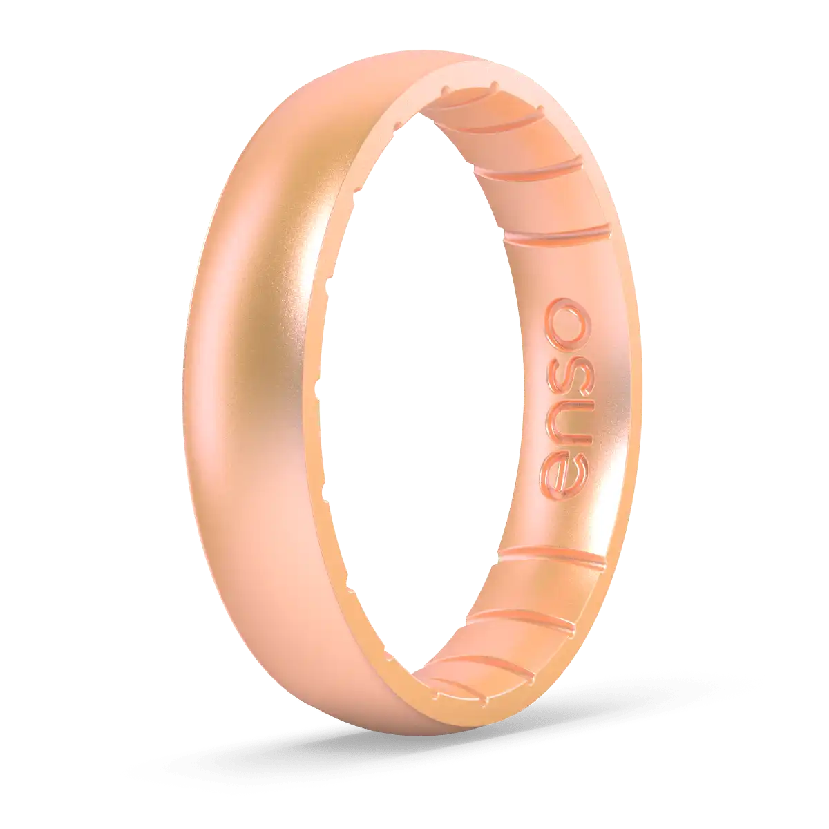 Thin Aura Ring - Peachglow