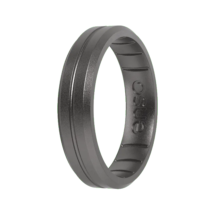 Thin Contour Ring - Platinum