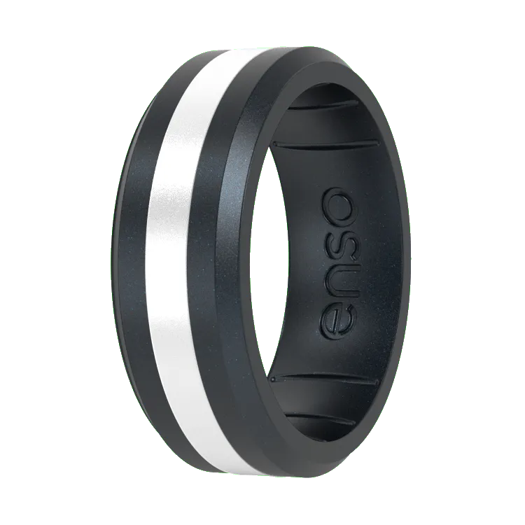 Axis Cancer Awareness Ring - Black Pearl & Pearl